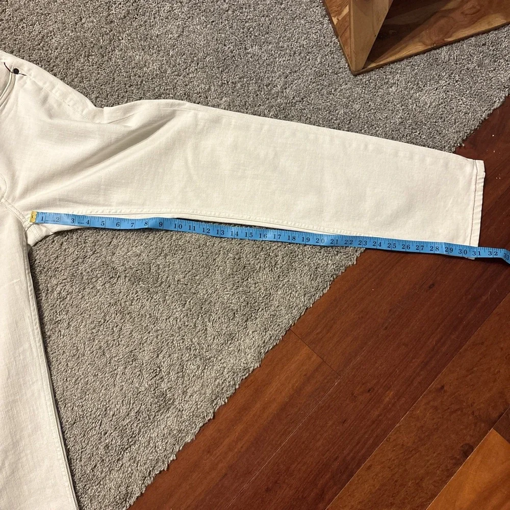 Tommy Bahama Mens Bleached Sand Weft Side Keys Vintage Slim Jeans Cream 30x32